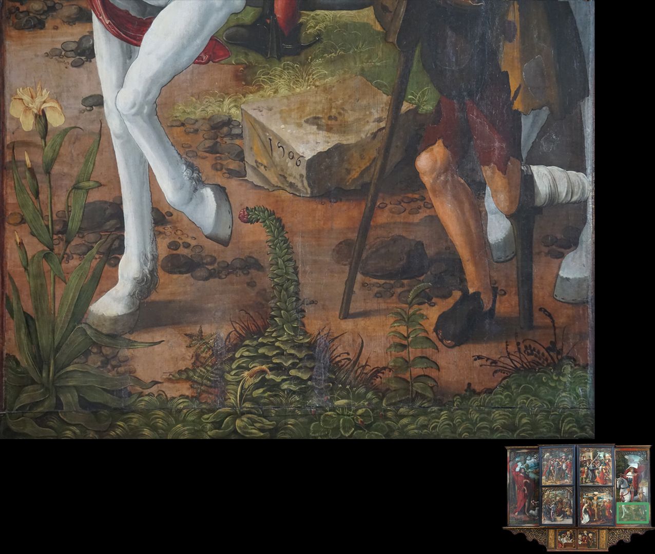 Hochaltar / Schwabach / zweite Wandlung Sankt Martin und der Bettler, Detail
