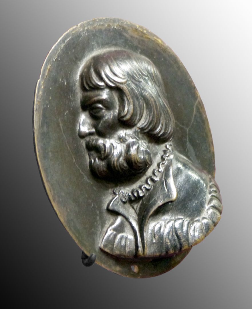 Bildnismedaille Albrecht Dürers Schrägansicht von links