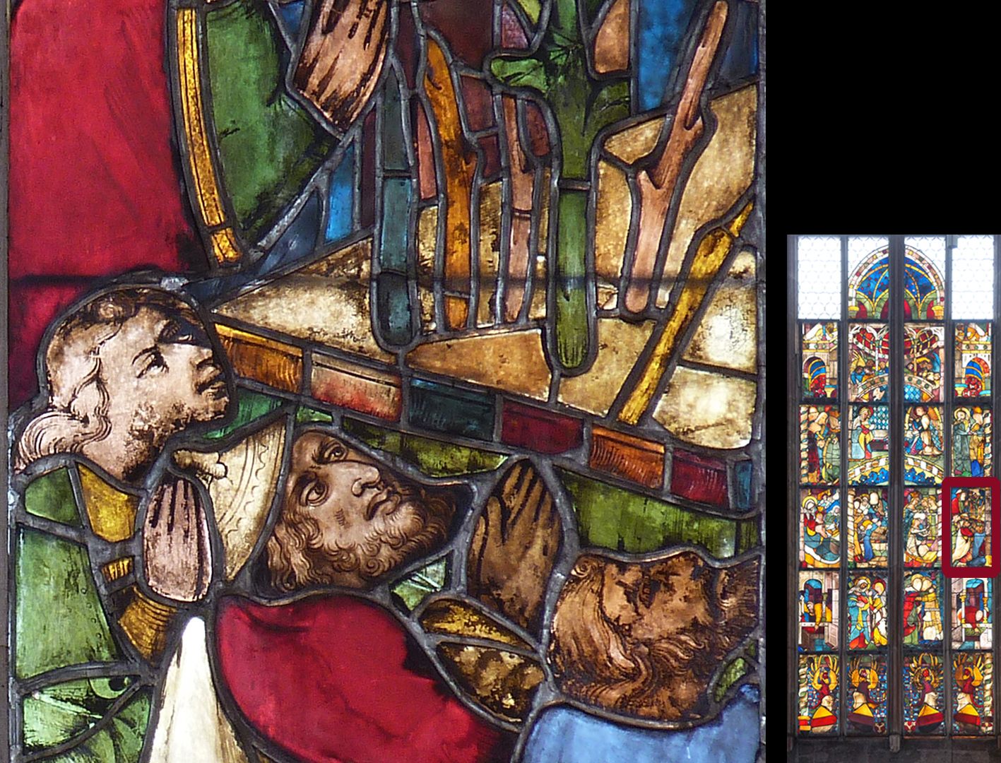 Mendel-Fenster Josephs blühender Stab, Detail