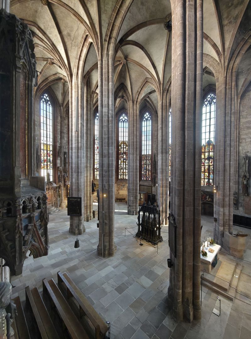 Sebalduskirche als Architektur Chorhalle, Schrägblick nach Südost