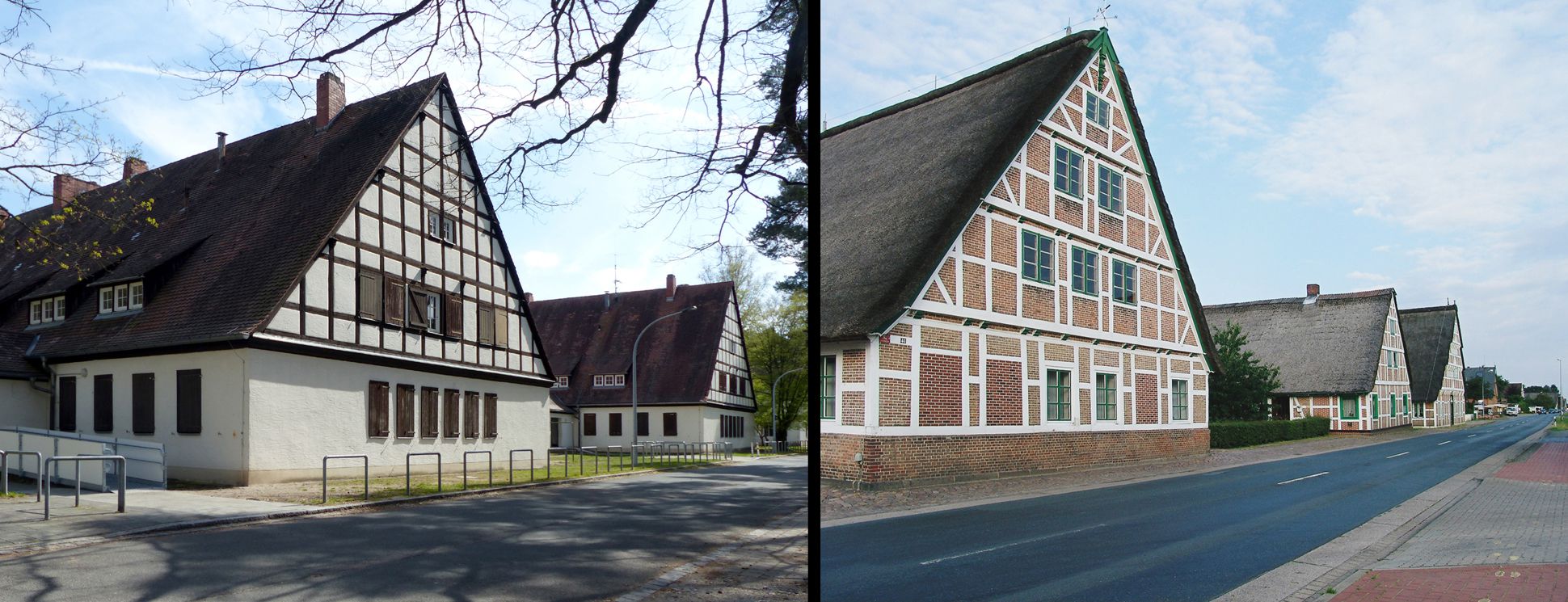 Arbeiterunterkünfte (heute August-Meier-Siedlung) Gegenüberstellung Nürnberg / Jork