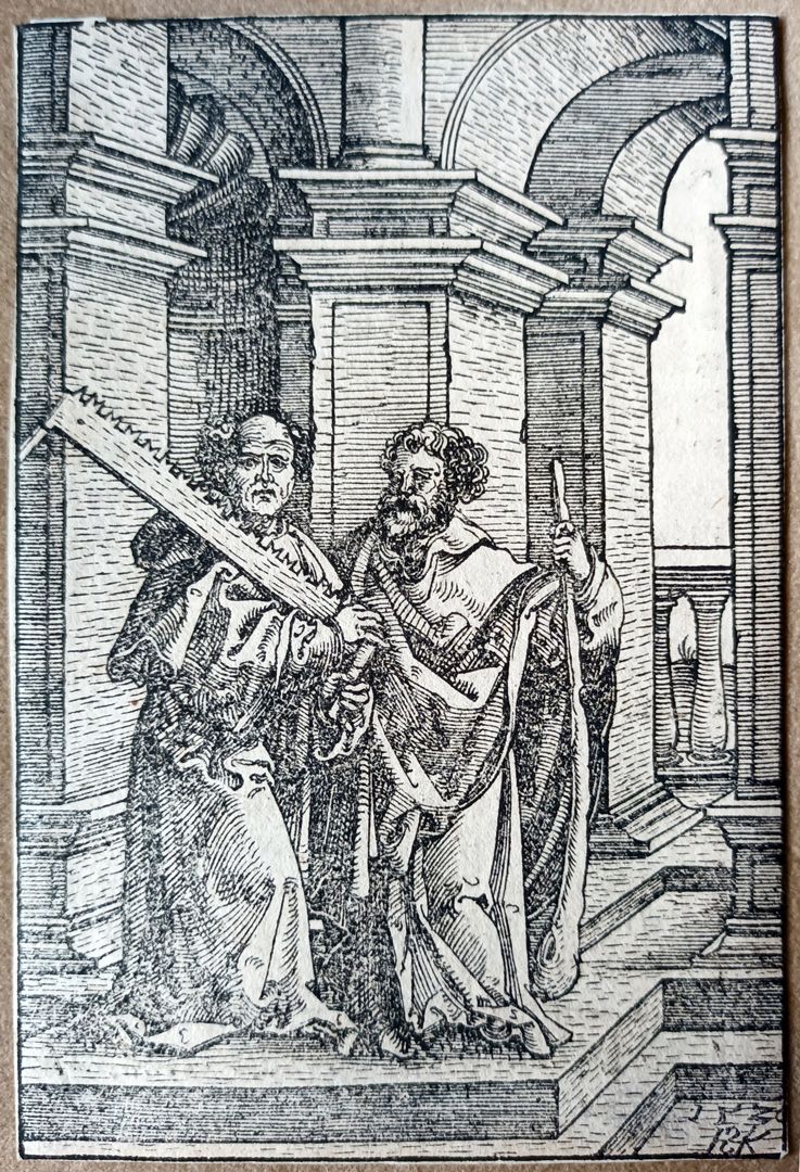 Josef oder Simon Zelotes mit Judas Thaddäus oder Jacobus Minor 