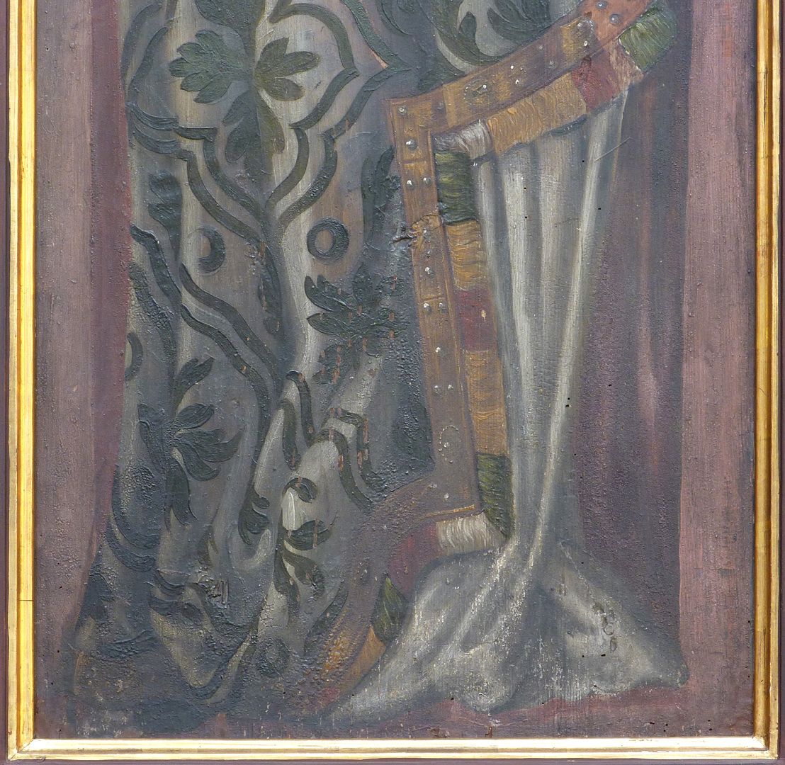 Zwei Altarflügel Kaiserdarstellung, unteres Bilddrittel