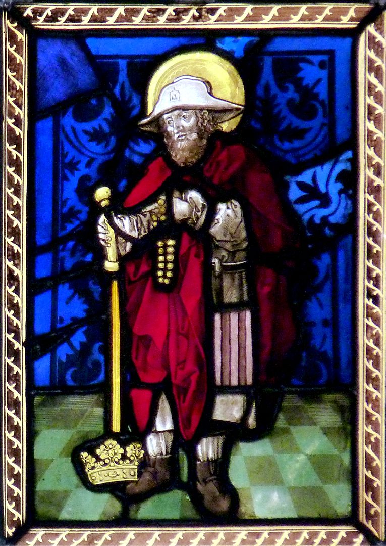 St. Jobst Glasgemälde im Chor, Heiliger Jobst, 1507