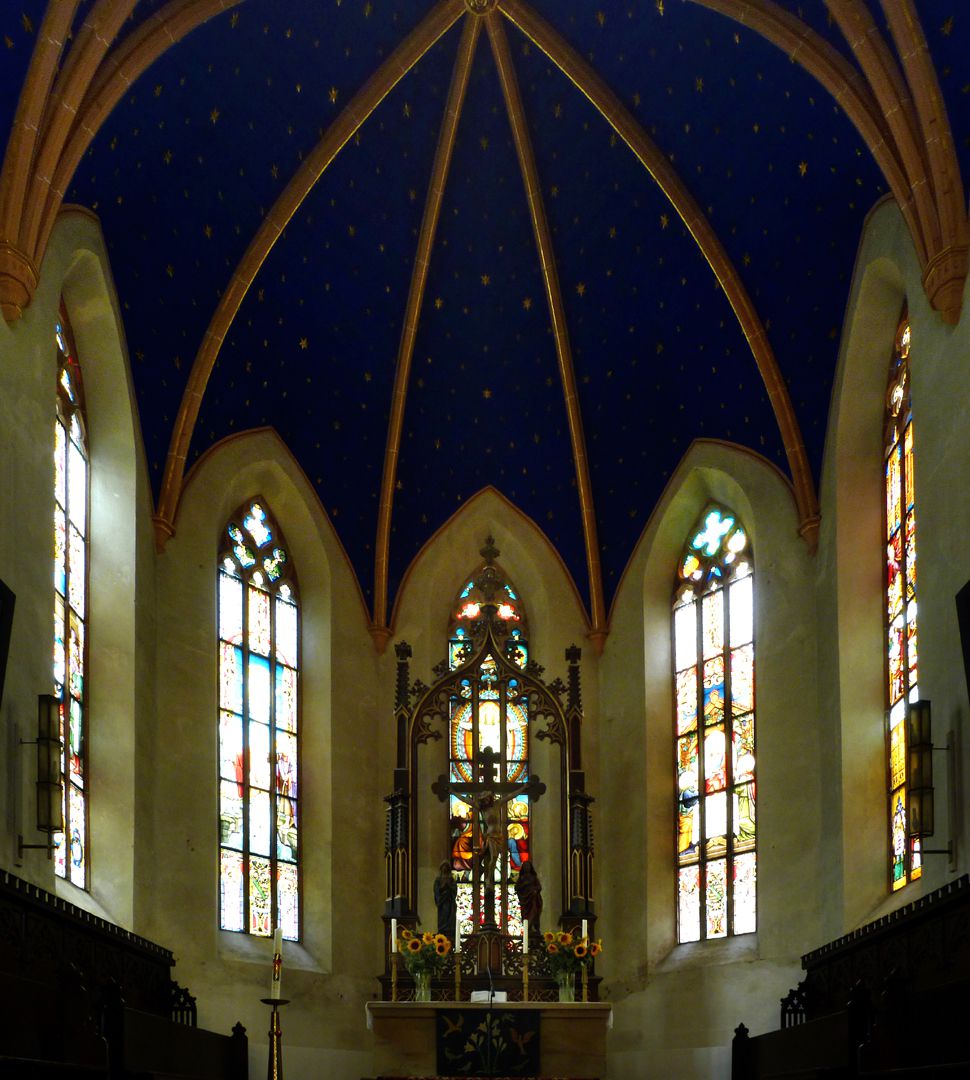 Stadtkirche St. Peter (Sonneberg) Chor mit Hauptaltarbaldachin von Heideloff/Hartung