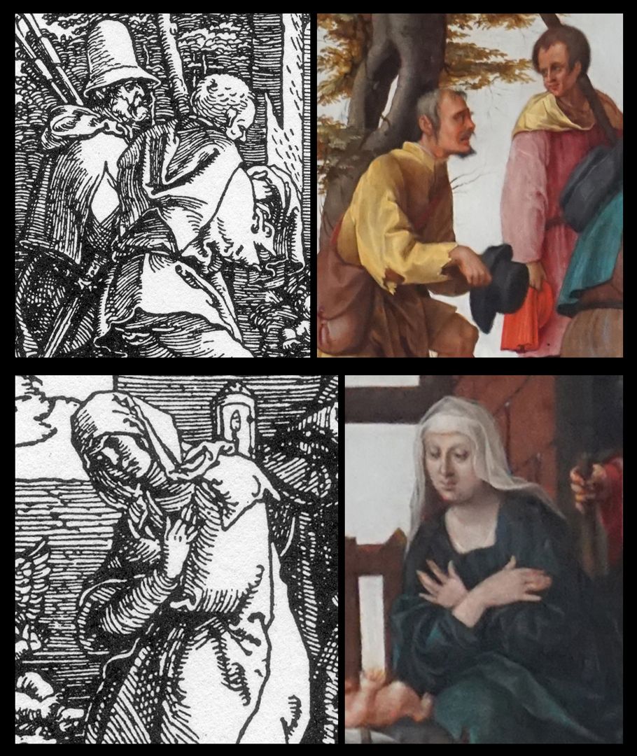 Dürersche Stiftungstafel Vergleichsbilder, Details aus: Dürer, Die Kleine Passion, 1509 - 1511, Jesu Geburt