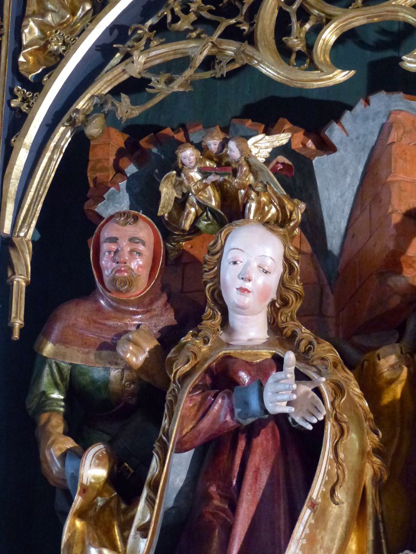 Marienaltar (Salzburg) Mittelschrein, Maria und Joseph