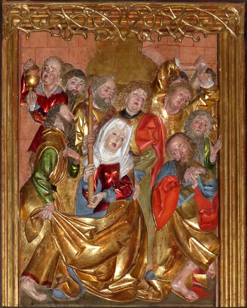 Marienaltar (Salzburg) rechter Flügel, oben, Marientod