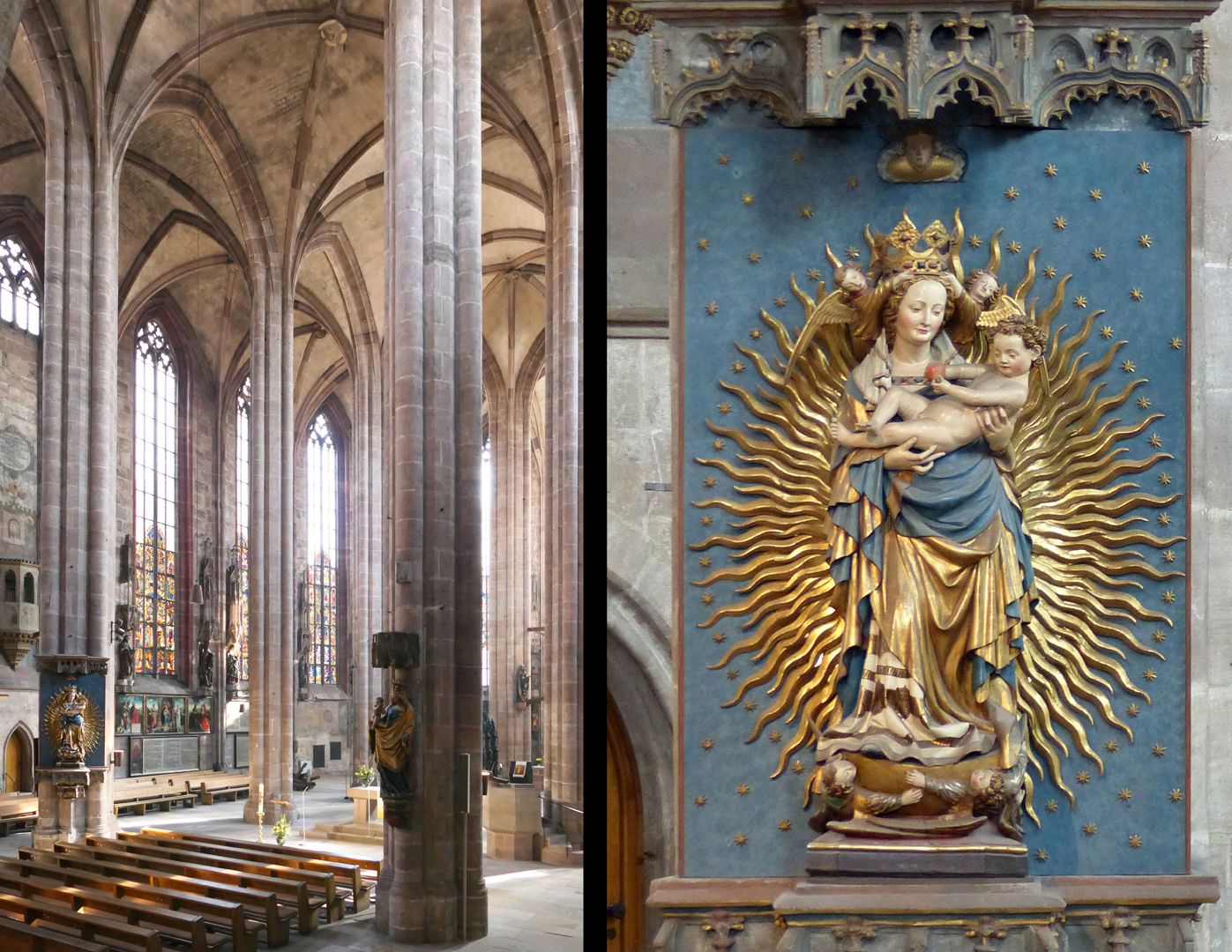 Strahlenkranzmadonna (Deichsler - Madonna) Lage im Hallenchor