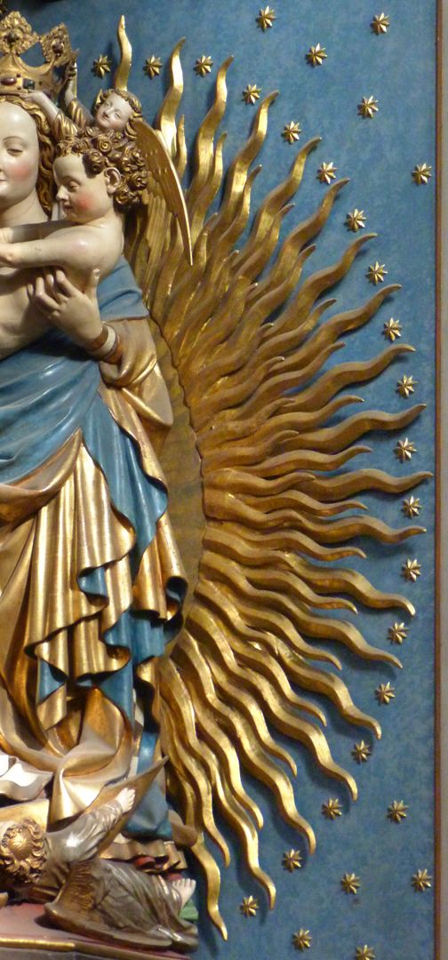 Strahlenkranzmadonna (Deichsler - Madonna) Strahlenkranz auf der rechten Tafelseite