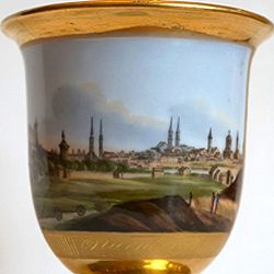 Tasse mit Nürnberg-Ansicht von Südwesten (Blick von der Deutschherrenwiese)