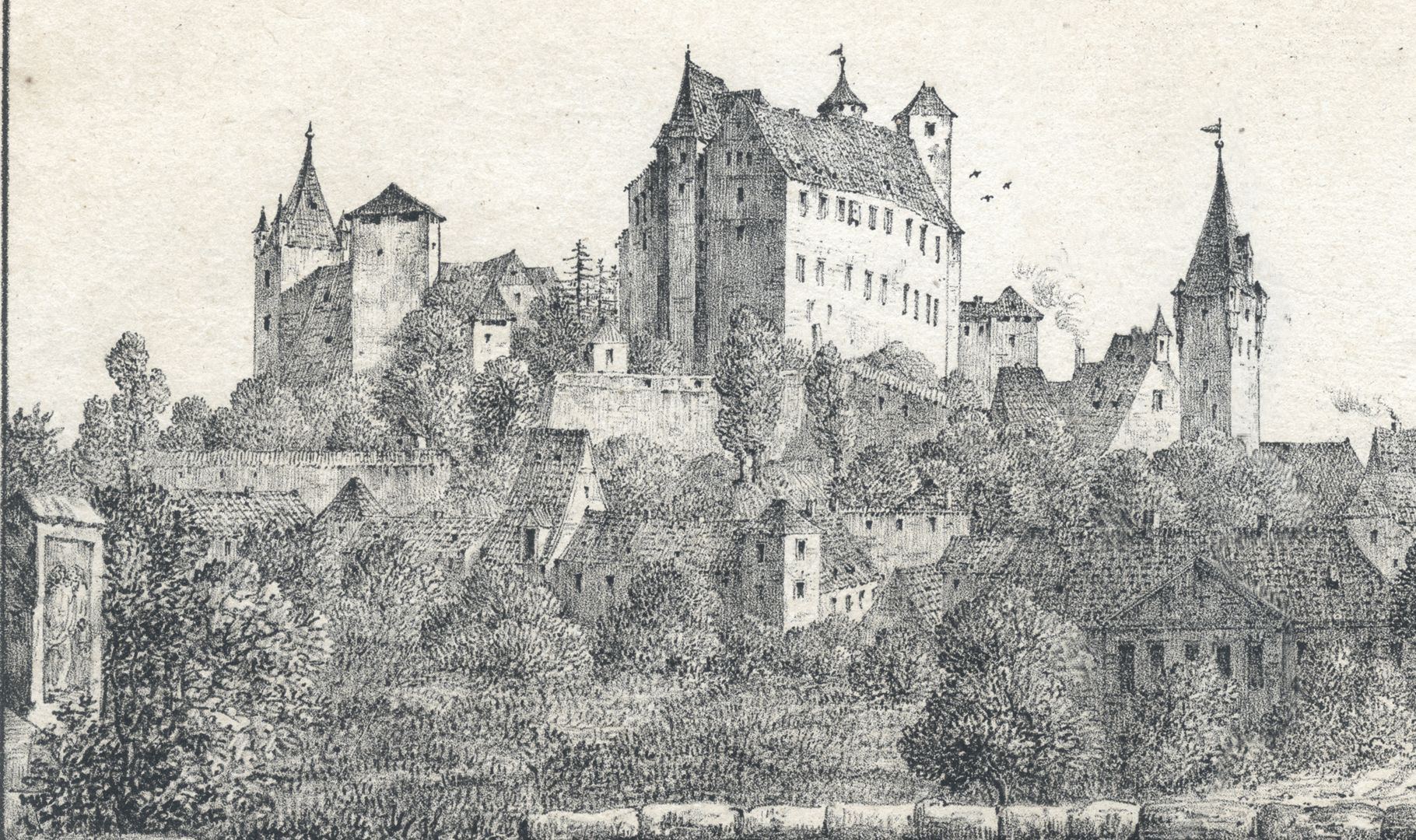 Die Burg zu Nürnberg Detailansicht mit Burg