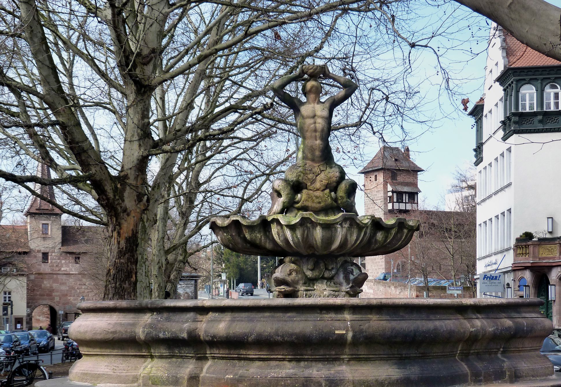 Tritonbrunnen Detailansicht von Osten