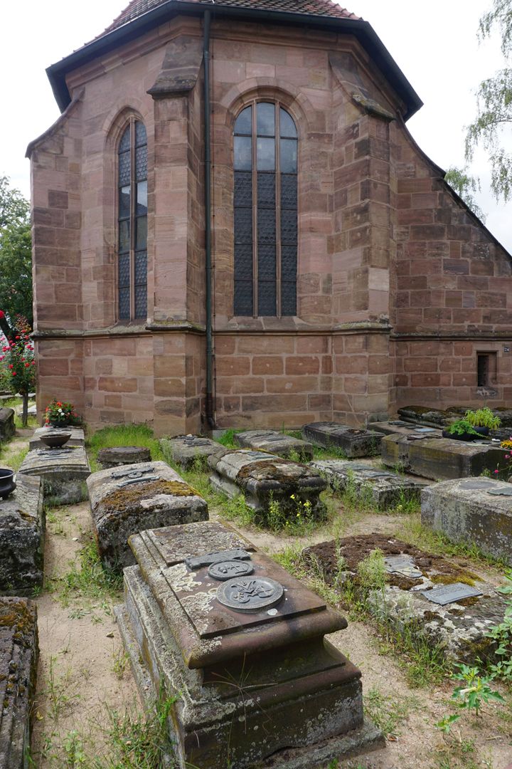 Epitaphe des Valentin Dretzel und der Ursula Fels Lage im Gräberfeld