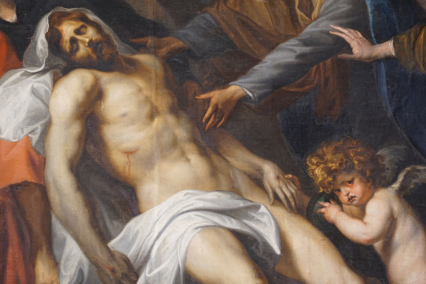 Beweinung Christi Detailansicht mit dem Leichnam Jesu