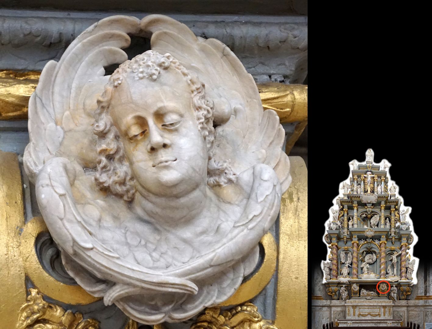 Altar des hl. Bernhard Predella, Detailansicht