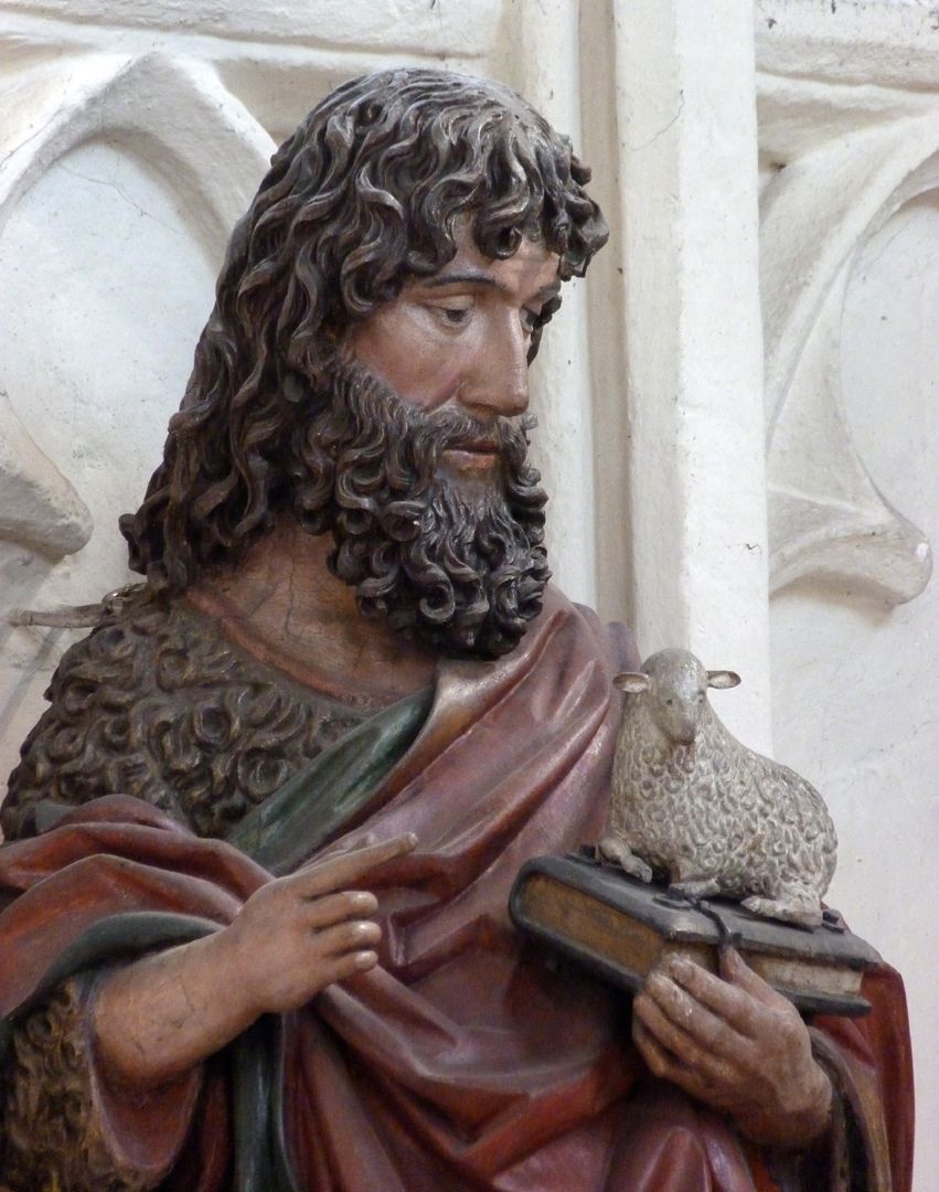 Johannes der Täufer Oberkörper, Detailansicht