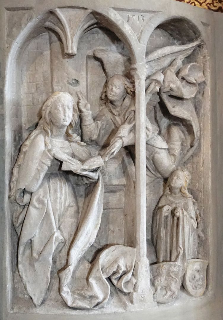 Verkündigungsrelief vom Epitaph der Margaretha von Wildenfels 