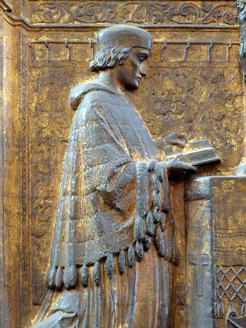 Epitaph für Dr. Anton Kress Detail des Betenden