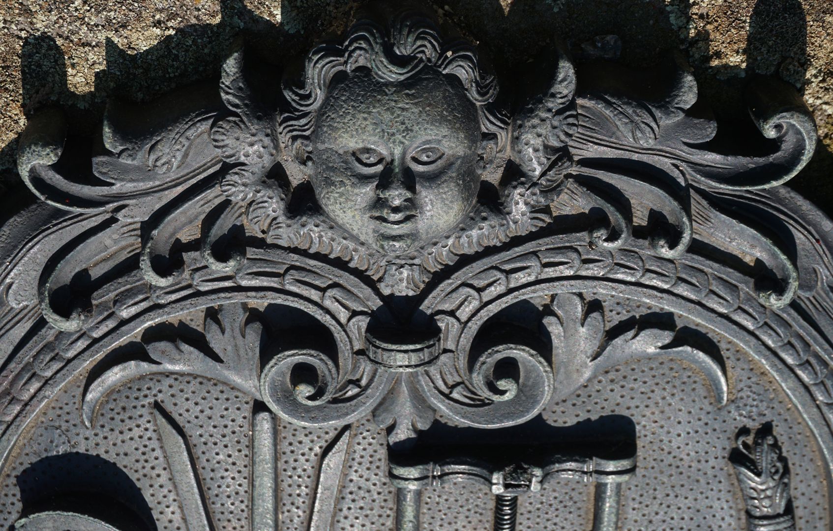 Der Barbiergesellen Begrebnus Cherub als oberer Abschluss