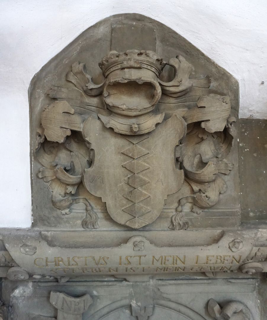 Grabdenkmal für den Banzer Propst Sigmund von Wiesenthau Wappen Wiesenthau