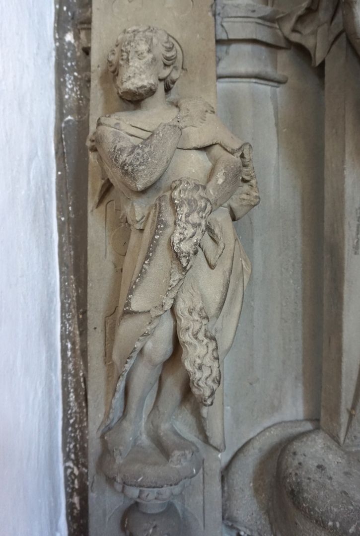 Grabdenkmal für den Banzer Propst Sigmund von Wiesenthau linker Pilaster mit Darstellung Johannes des Täufers ?