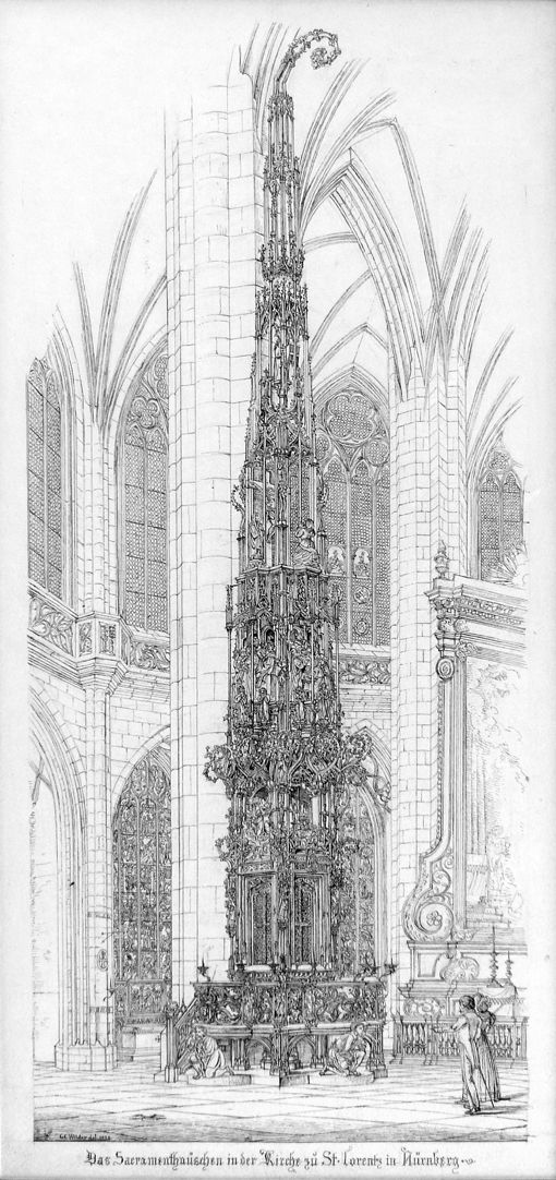 Das Sacramenthäuschen in der Kirche zu St. Lorenz Gesamtansicht