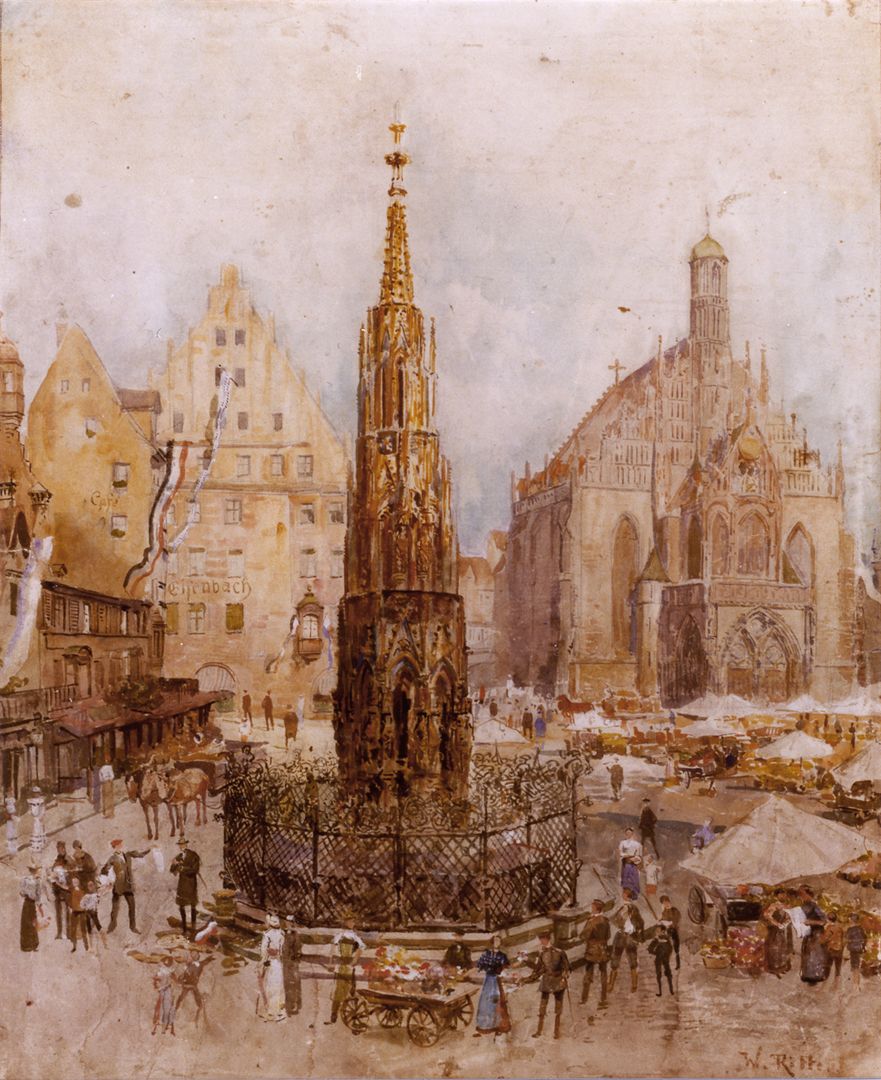 Hauptmarkt mit Schönen Brunnen und Frauenkirche 