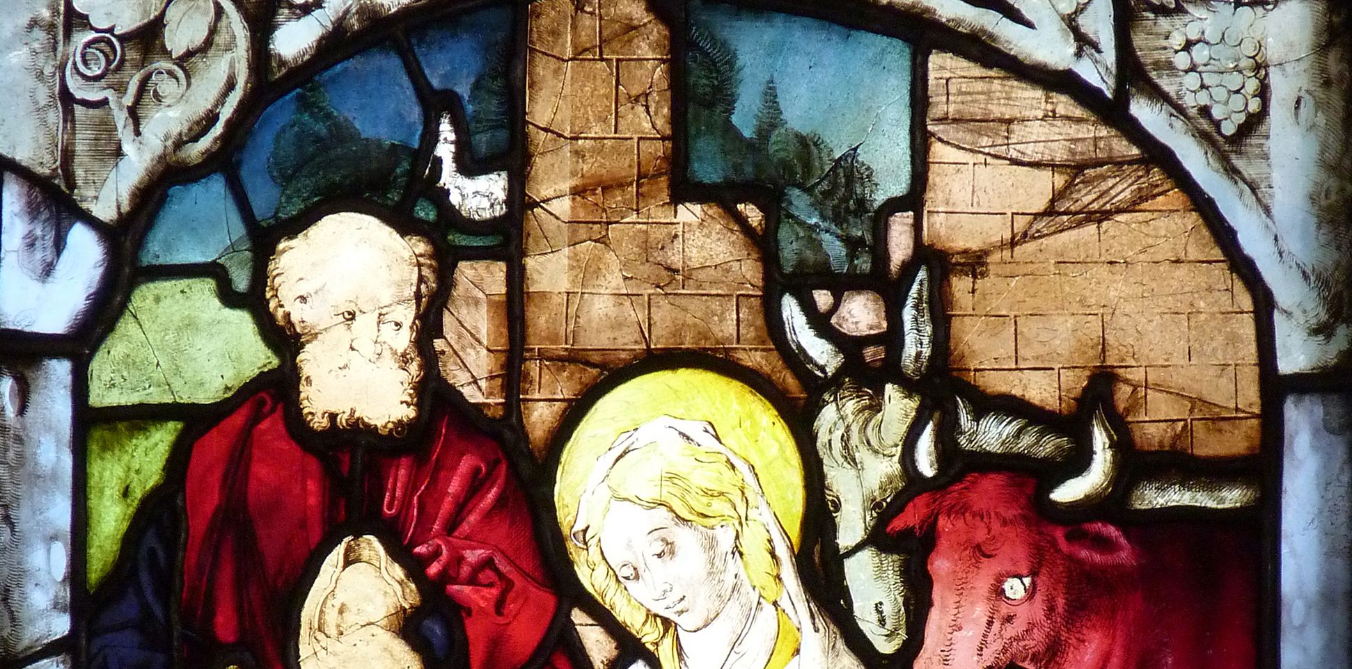 St. Bartholomäus, Chorfenster n II Zweite Zeile, Fenster b, Detail der oberen Bildhälfte