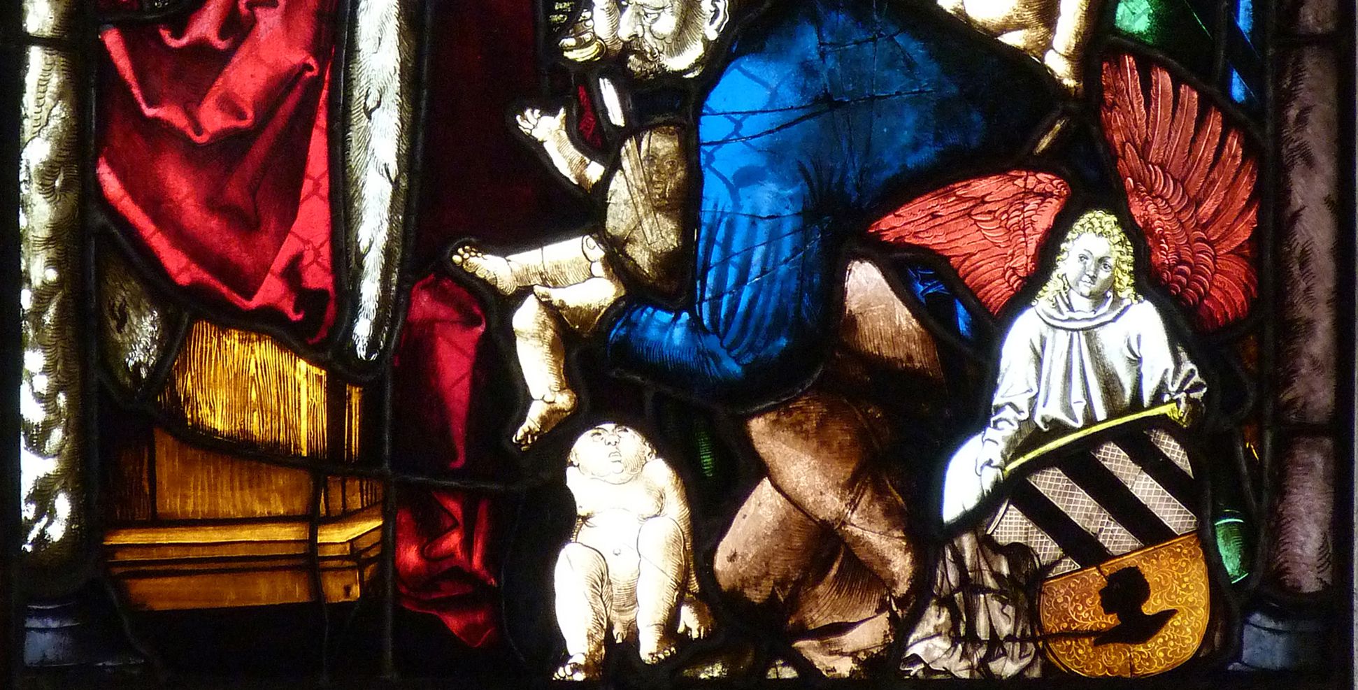 St. Bartholomäus, Chorfenster n II Dritte Zeile, Fenster b, untere Bildhälfte