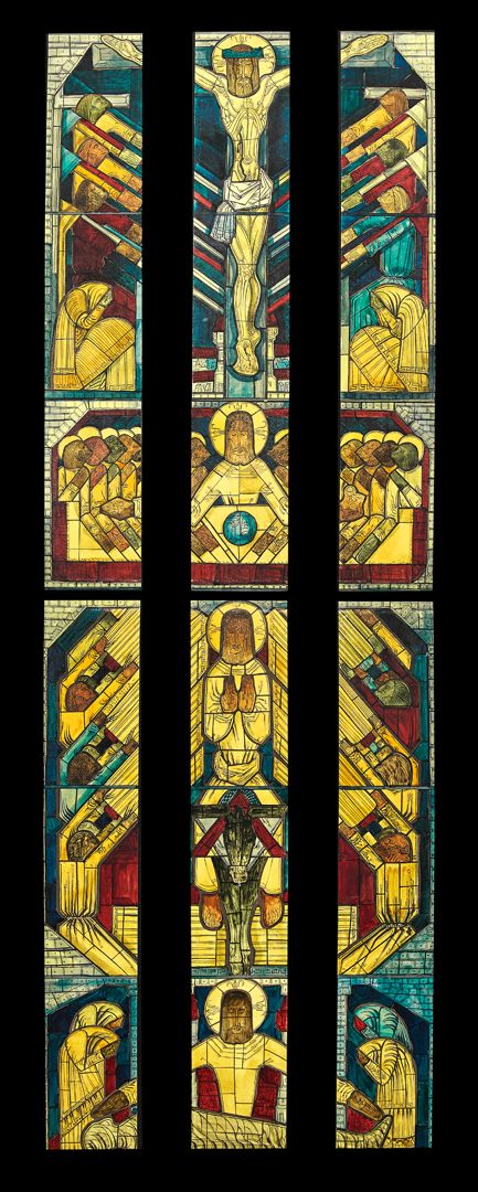 Ostfenster im Chor von St. Nikolaus und St. Ulrich Entwurf