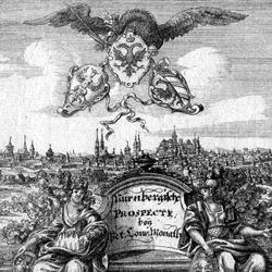 Nürnbergische Prospecte beÿ Peter Conrad Monath / Titelkupfer