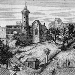 Nürnbergische Prospecte beÿ Peter Conrad Monath / Das Schlos zu Nürnberg
