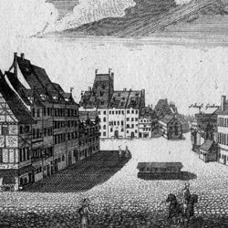 Nürnbergische Prospecte beÿ Peter Conrad Monath / Prospect des Lauffer Platzes in Nürnberg