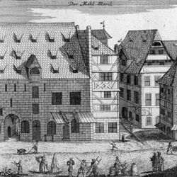 Nürnbergische Prospecte beÿ Peter Conrad Monath / Der Mehl Marck