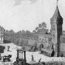 Nürnbergische Prospecte beÿ Peter Conrad Monath / Prospect des Platzes beim Thiergartner Thor in Nürnberg