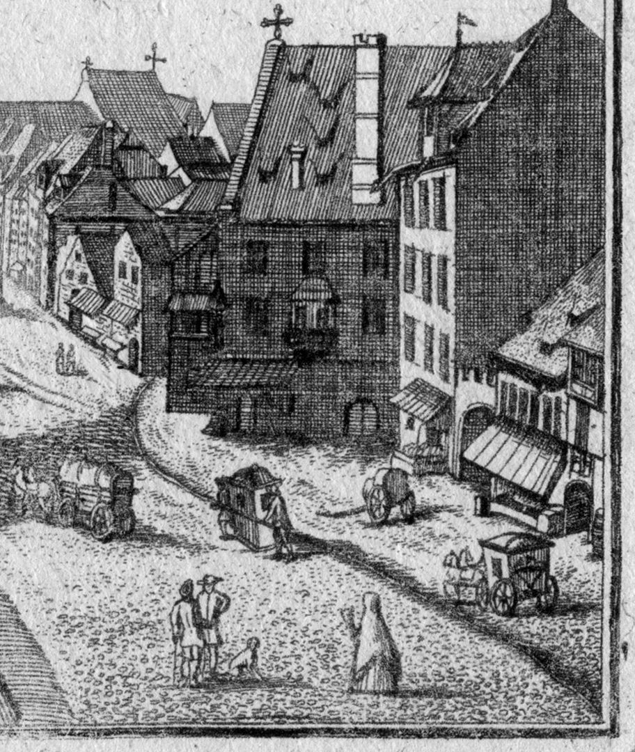 Nürnbergische Prospecte beÿ Peter Conrad Monath / Königstraße Detailansicht