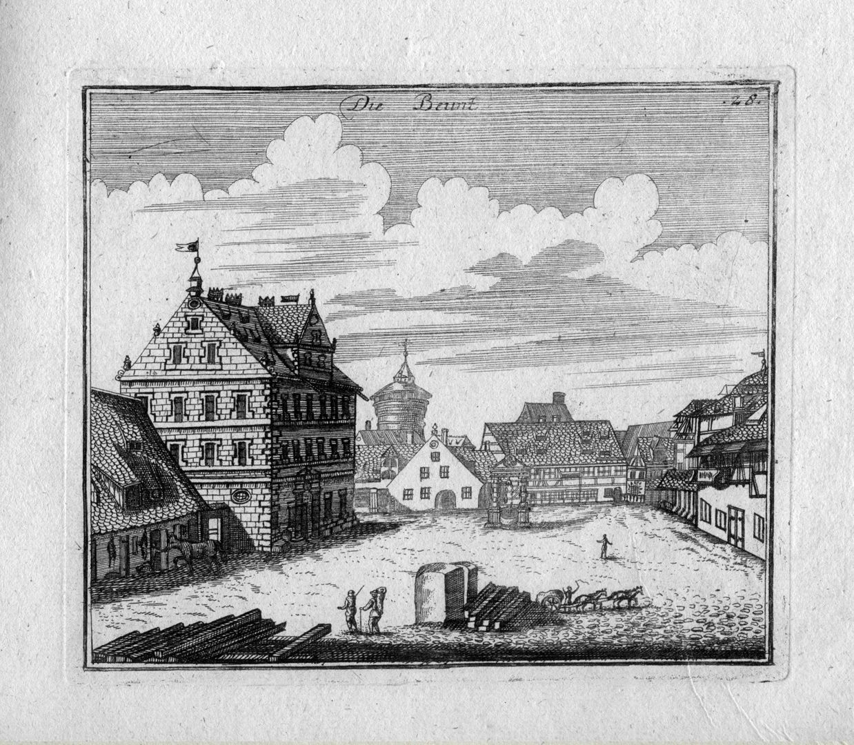 Nürnbergische Prospecte beÿ Peter Conrad Monath / Die Beunt (Peunt) 