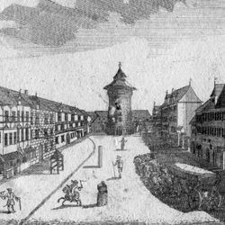 Nürnbergische Prospecte beÿ Peter Conrad Monath / Der Platz innerhalb des Frauntors