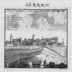 Nürnbergische Prospecte beÿ Peter Conrad Monath / Prospect der Vesten in Nürnberg an der Seiten gegen Mitternacht