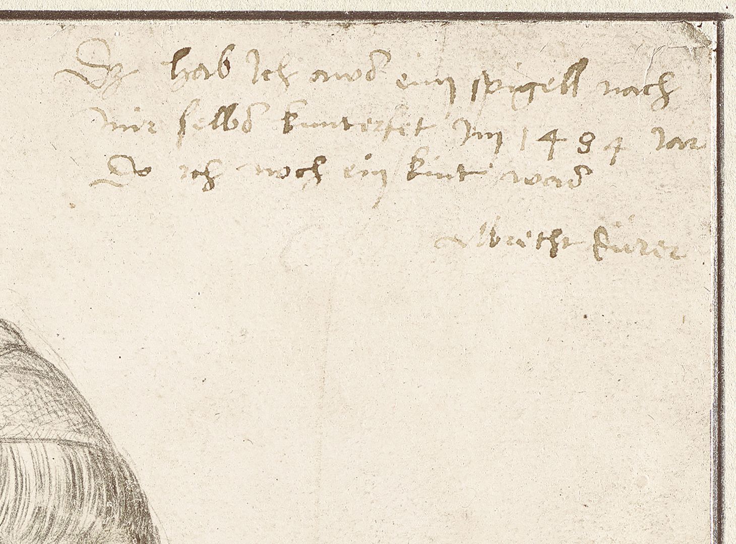 Selbstbildnis Das hab Ich aws eim spigell nach mir selbs kunterfet Im 1484 Iar. Do ich noch ein kint was. Albrecht Dürer